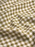 Piglet in Bed Gingham Linen Bedding, Botanical Green