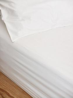 Piglet in Bed Washed Cotton Percale Fitted Sheets - view 2, White