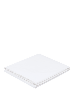 Piglet in Bed Washed Cotton Percale Flat Sheet - view 2, White