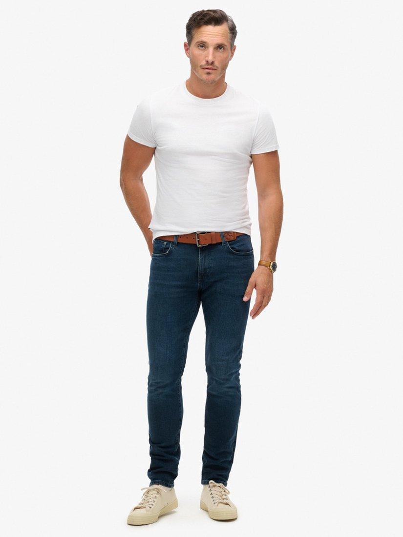 Product image 1 of 6, which shows Superdry Organic Cotton Slim Jeans, Vanderbilt Ink Worn, W30/L30