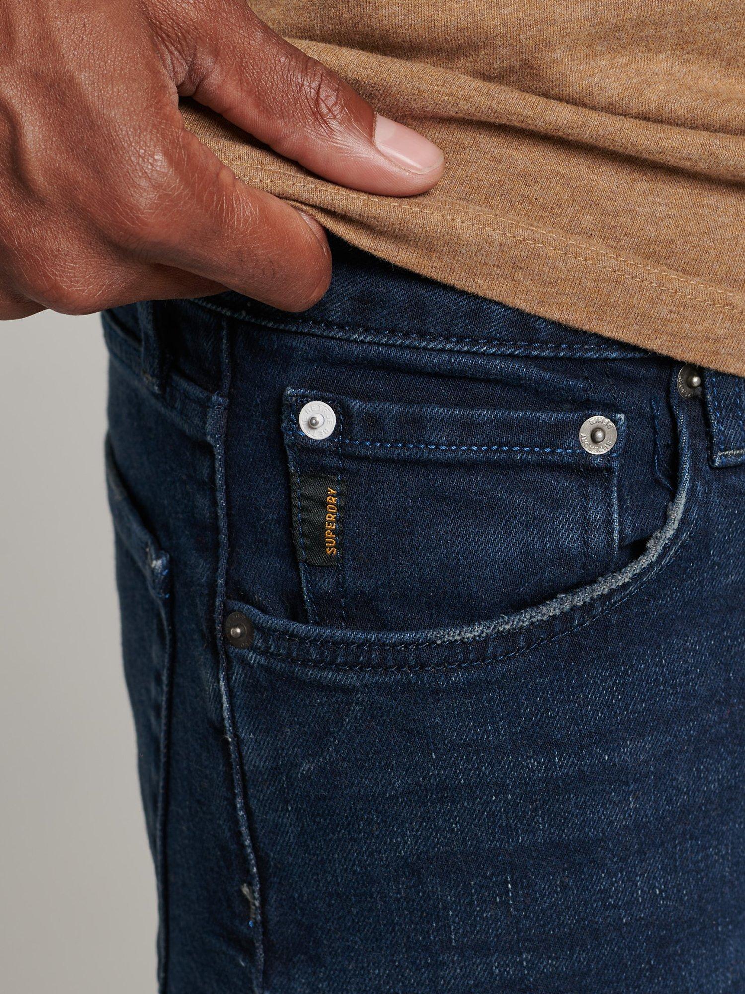 Product image 5 of 6, which shows Superdry Organic Cotton Slim Jeans, Vanderbilt Ink Worn, W30/L30
