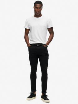 Superdry Organic Cotton Skinny Jeans, Venom Washed Black