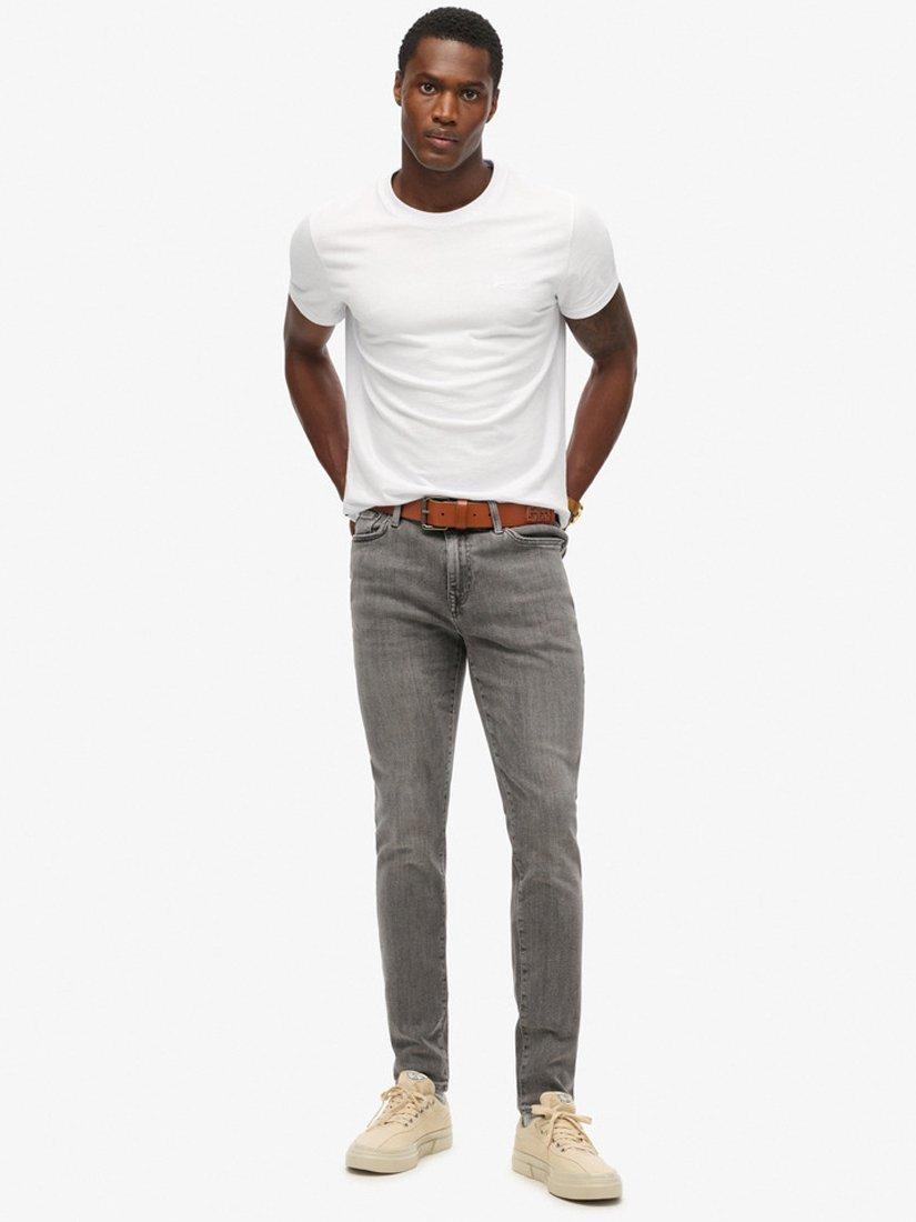 Superdry Organic Cotton Skinny Jeans Clinton Used Grey