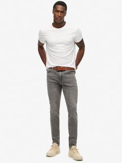 Superdry Organic Cotton Skinny Jeans, Clinton Used Grey