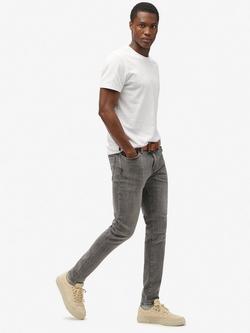Superdry Organic Cotton Skinny Jeans - view 2, Clinton Used Grey