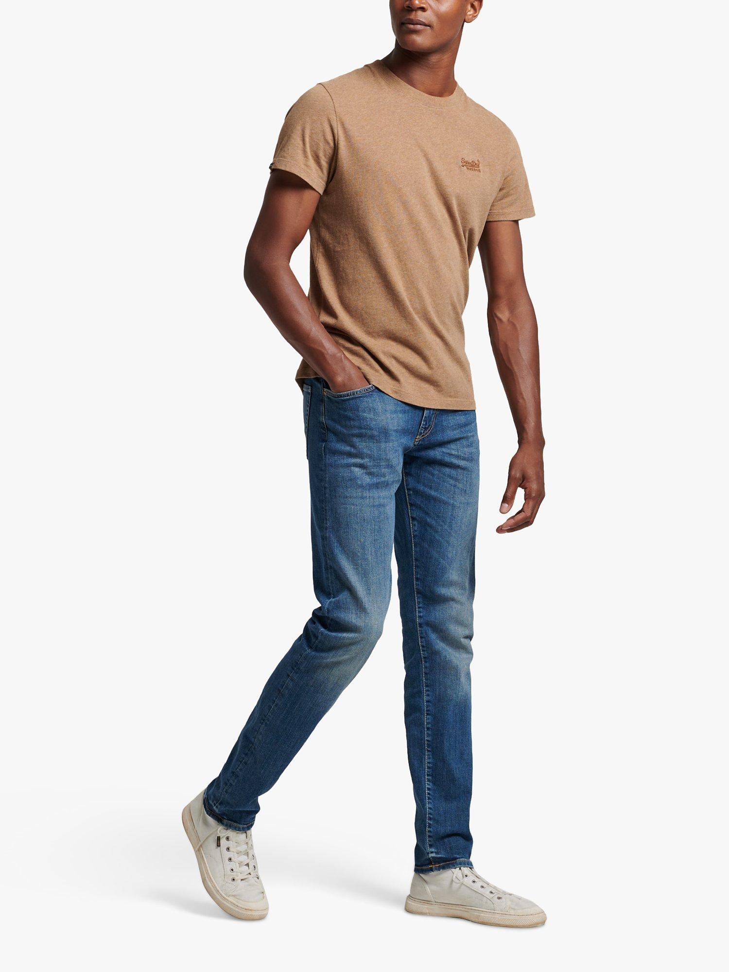 Product image 2 of 5, which shows Superdry Organic Cotton Slim Jeans, Mercer Mid Blue, W30/L30