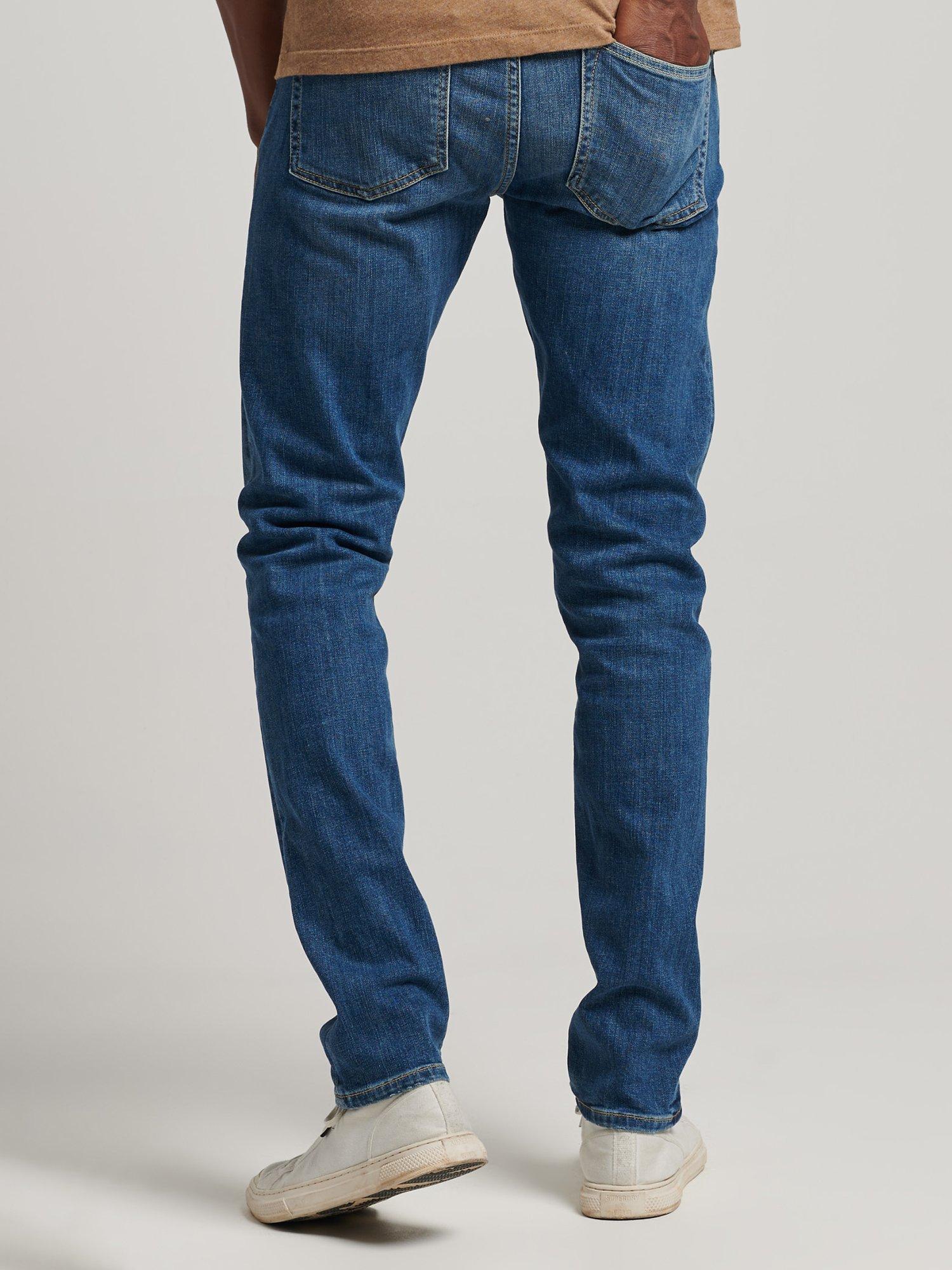 Product image 3 of 5, which shows Superdry Organic Cotton Slim Jeans, Mercer Mid Blue, W30/L30