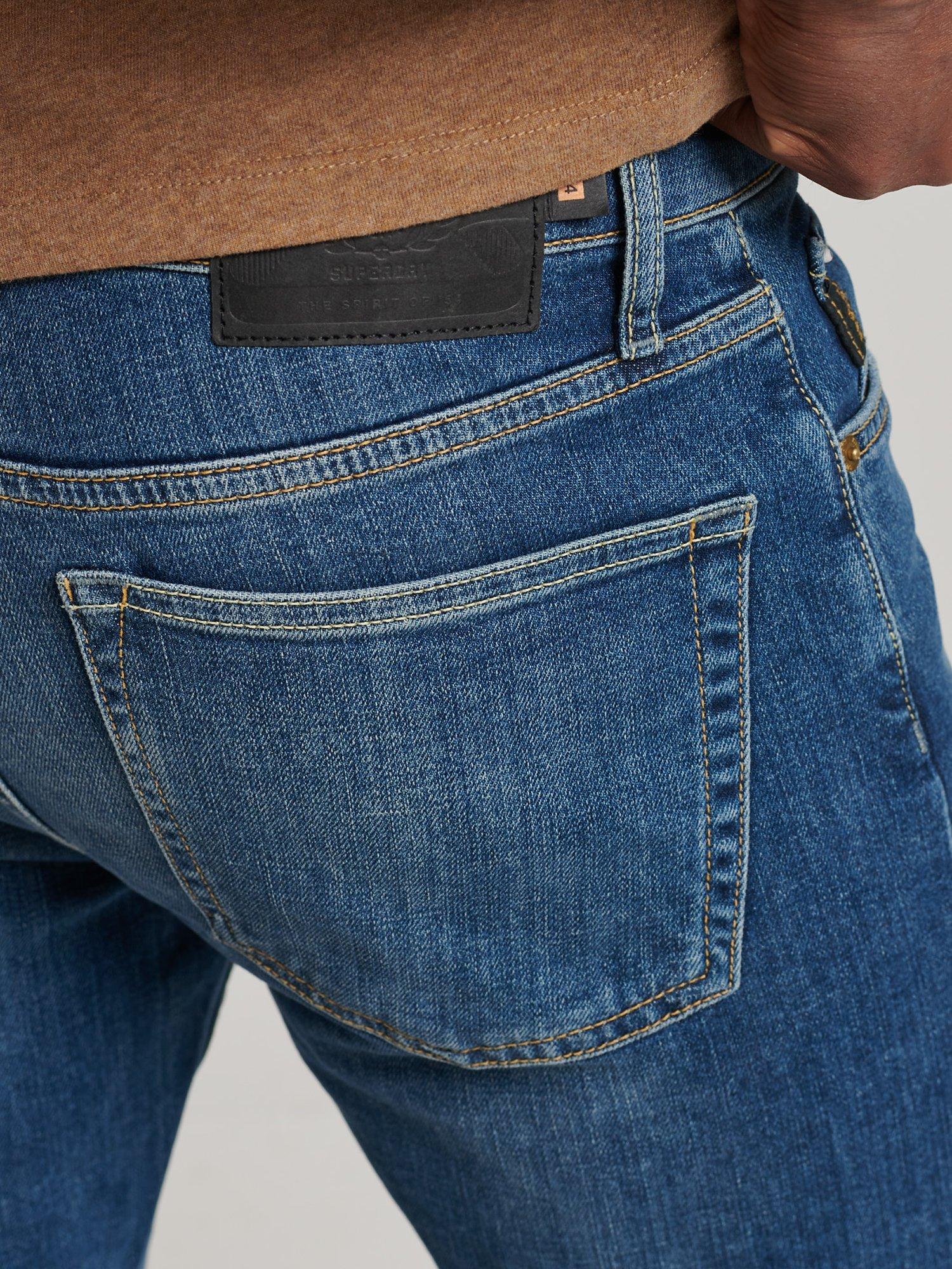 Product image 4 of 5, which shows Superdry Organic Cotton Slim Jeans, Mercer Mid Blue, W30/L30