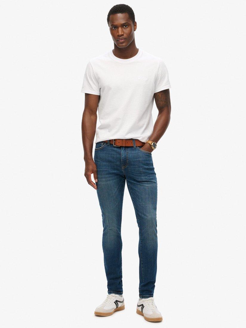 Product image 1 of 5, which shows Superdry Organic Cotton Skinny Jeans, Jefferson Ink Vntg, W30/L30