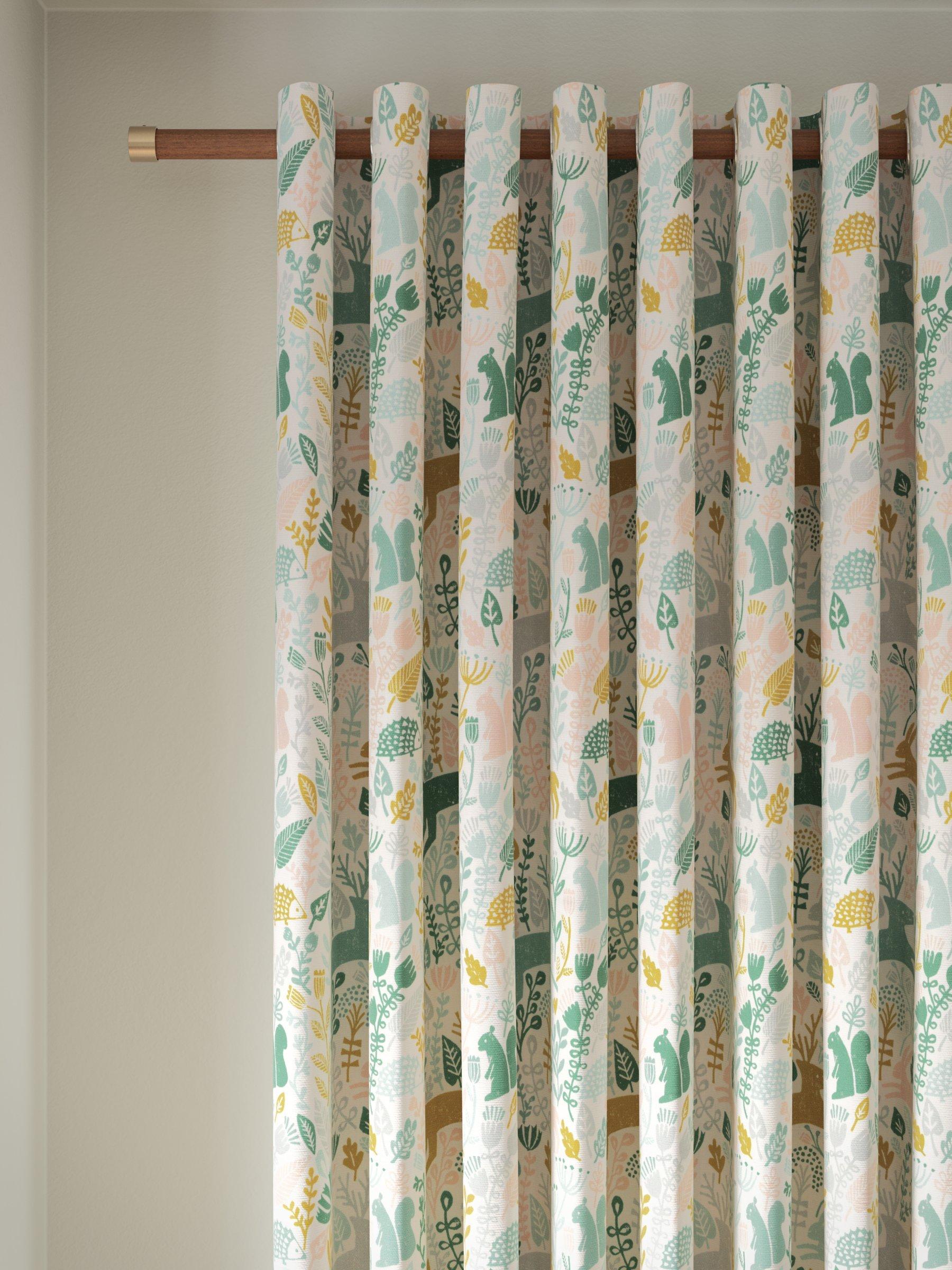 Scion Kelda Pair Lined Eyelet Curtains, Sage/Dandelion, W117 x Drop 137cm
