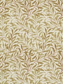 Morris & Co. Willow Bough Pair Lined Pencil Pleat Curtains - view 2, Ochre