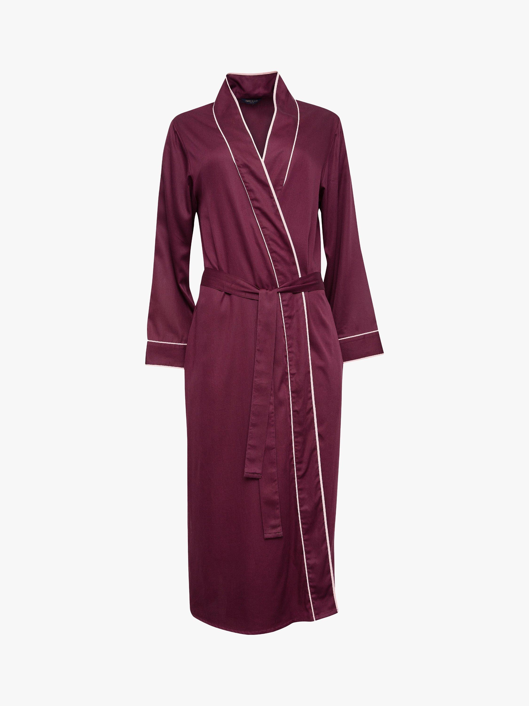 Product image 3 of 4, which shows Fable & Eve Piccadilly Long Robe, Burgundy, 8