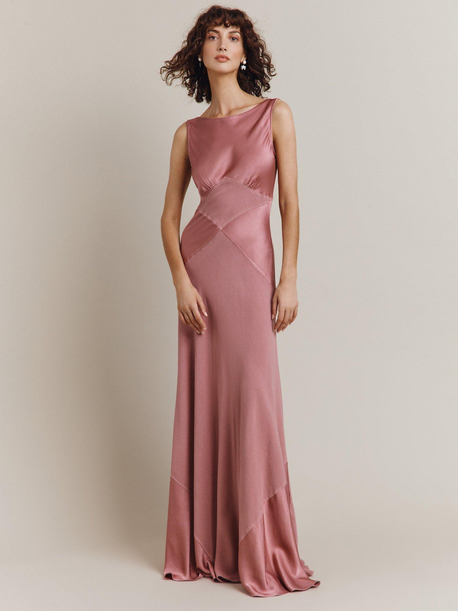Ghost Holly Satin Maxi Dress, Rose
