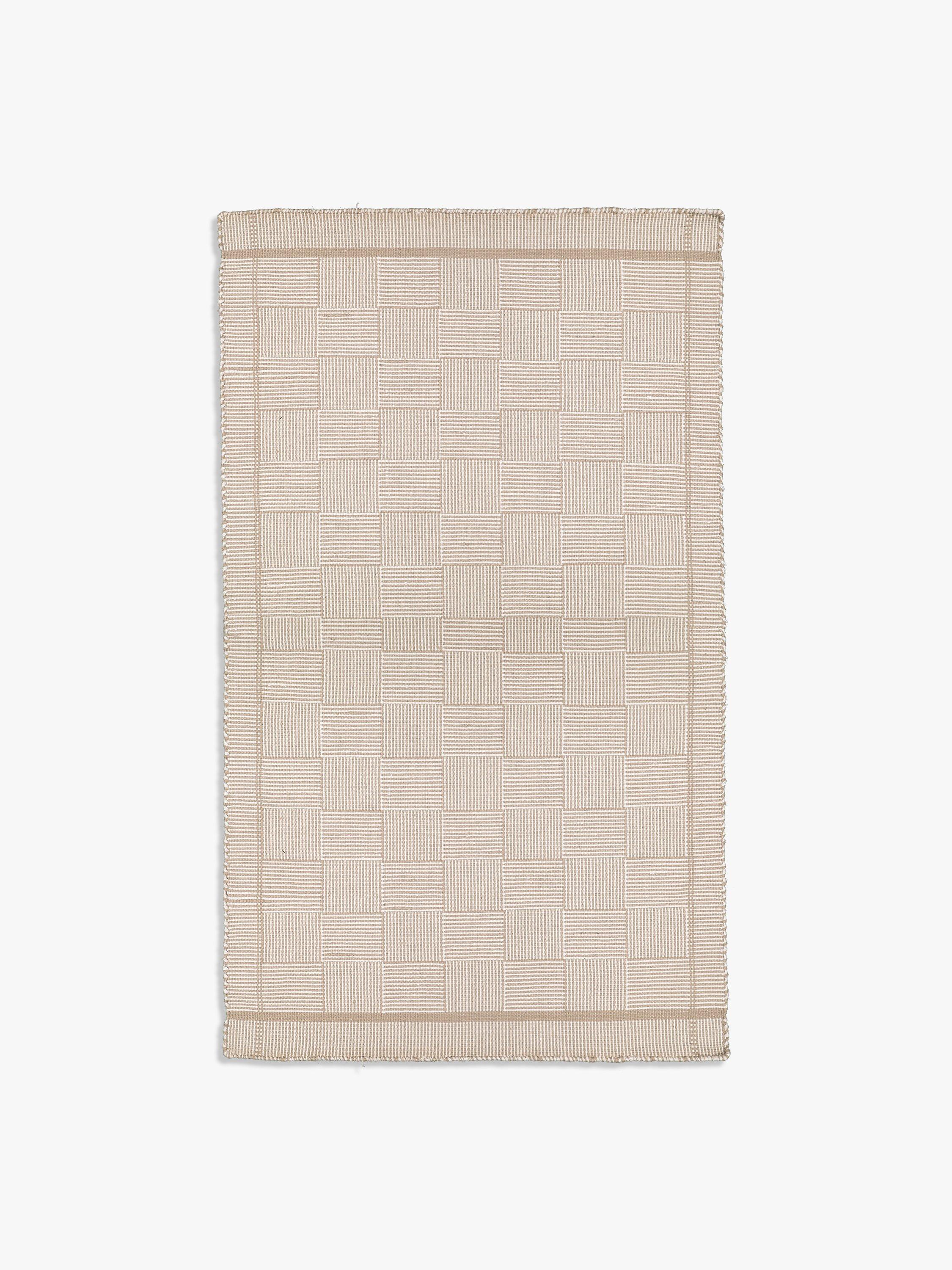 John Lewis Basket Check Indoor/Outdoor Rug, L180 x W120 cm, Oatmeal