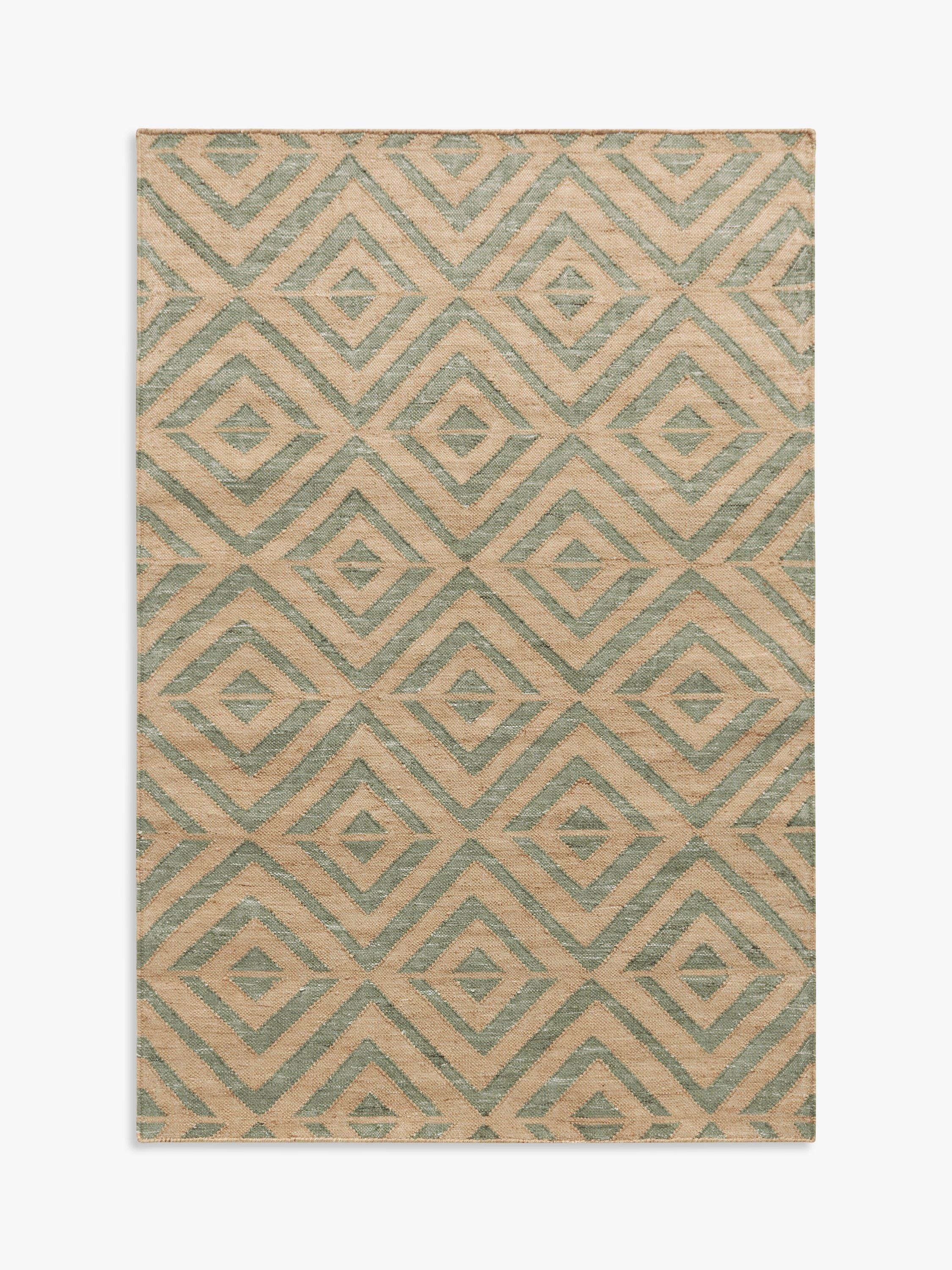 John Lewis Irregular Triangles Performance Rug, L180 x W120 cm, Green