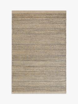 John Lewis Grained Hand Woven Jute Rich Rug, Neutral/Multi