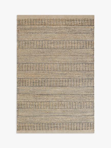 John Lewis Grained Hand Woven Jute Rich Rug, Neutral/Multi