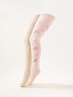 Monsoon Kids' Unicorn Tights, Pack of 2, Multi - view 2, Multi