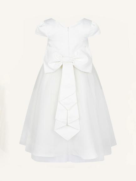 Monsoon Kids' Tulle Bridesmaid Dress, Ivory - view 2, Ivory