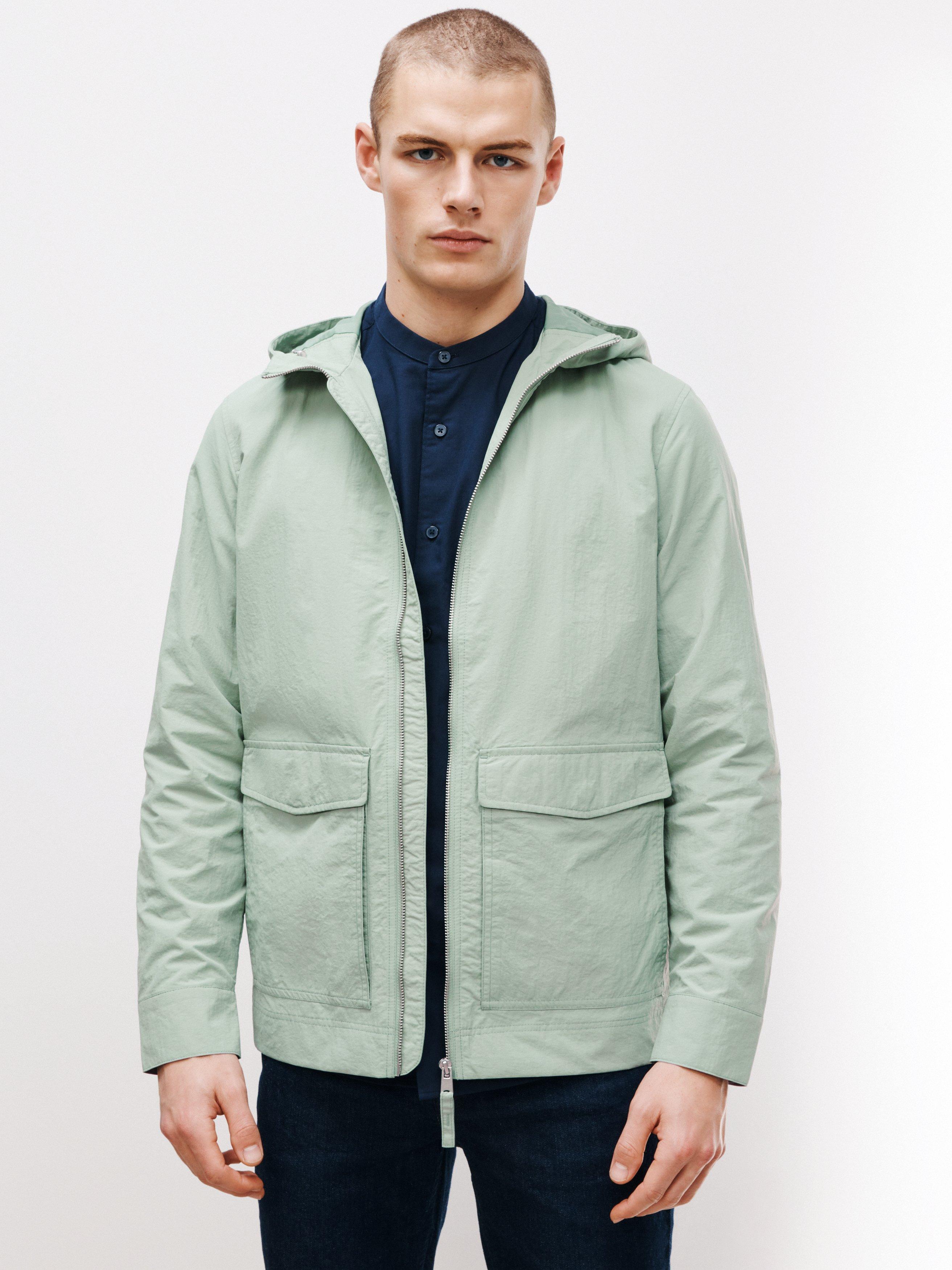 Kin Showerproof Hooded Jacket, Green Mileu