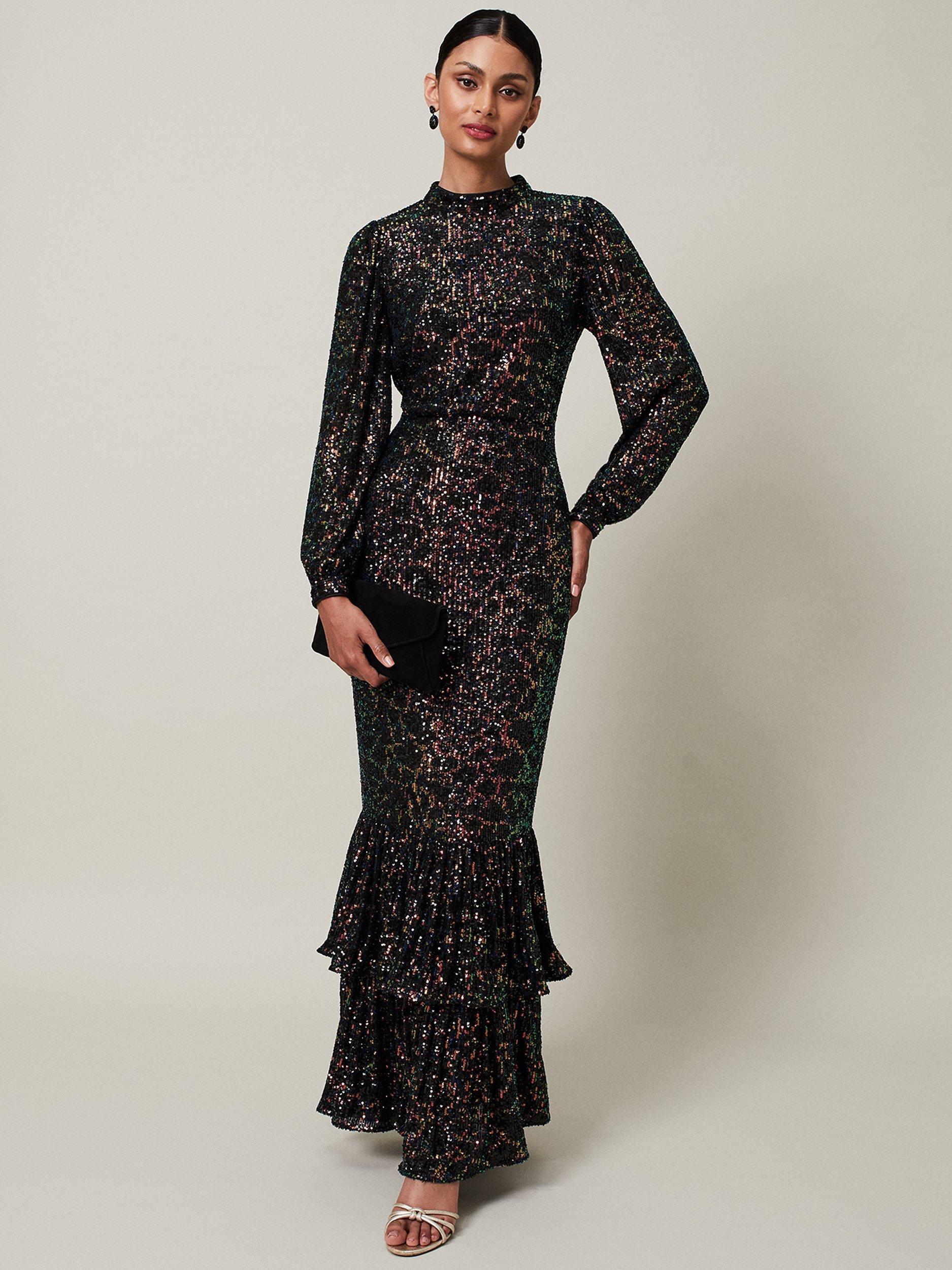 Phase Eight Celeste Sequin Maxi Dress, Multi