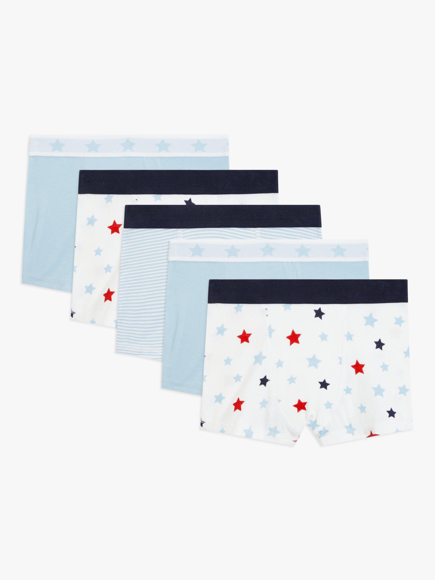 John Lewis Kids' Stars & Stripe Trunks, Pack of 5, Multi