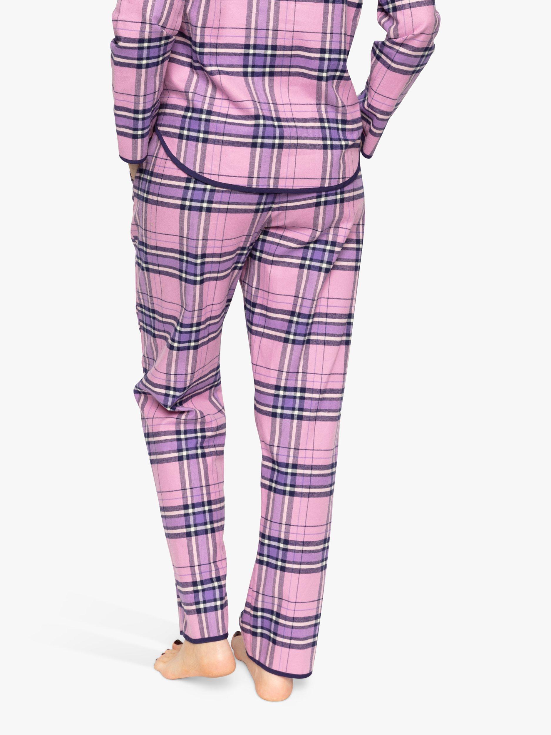 Product image 2 of 4, which shows Cyberjammies Violet Check Pyjama Bottoms, Pink Mix, 8