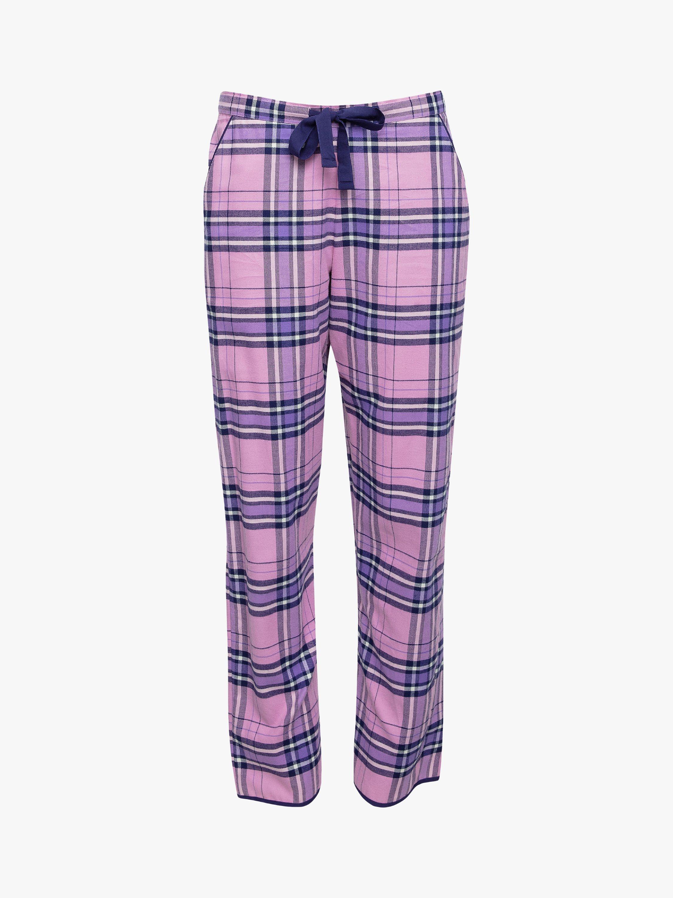 Product image 3 of 4, which shows Cyberjammies Violet Check Pyjama Bottoms, Pink Mix, 8