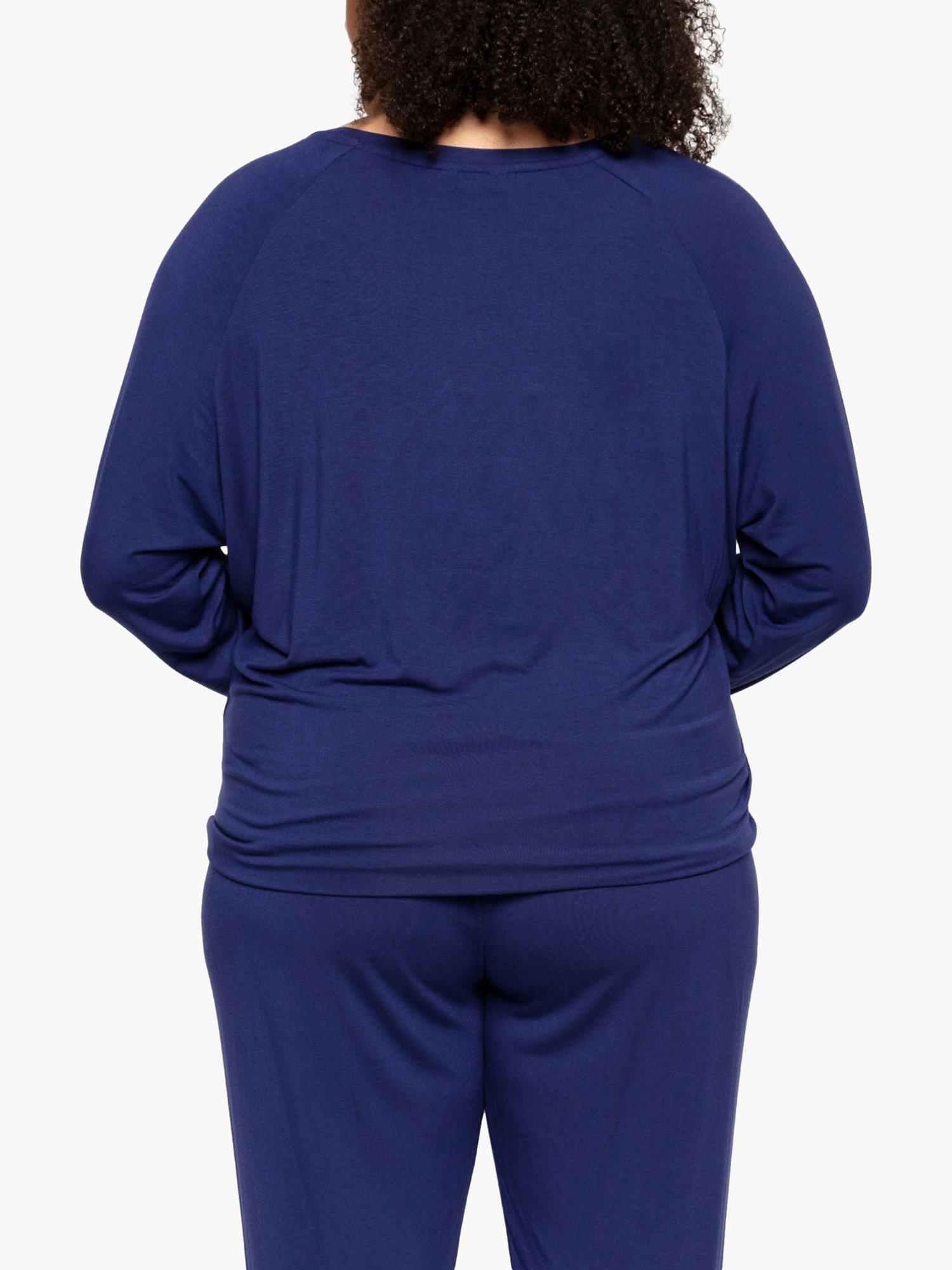 Product image 2 of 4, which shows Cyberjammies Riley Slouch Pyjama Top, Navy, 8