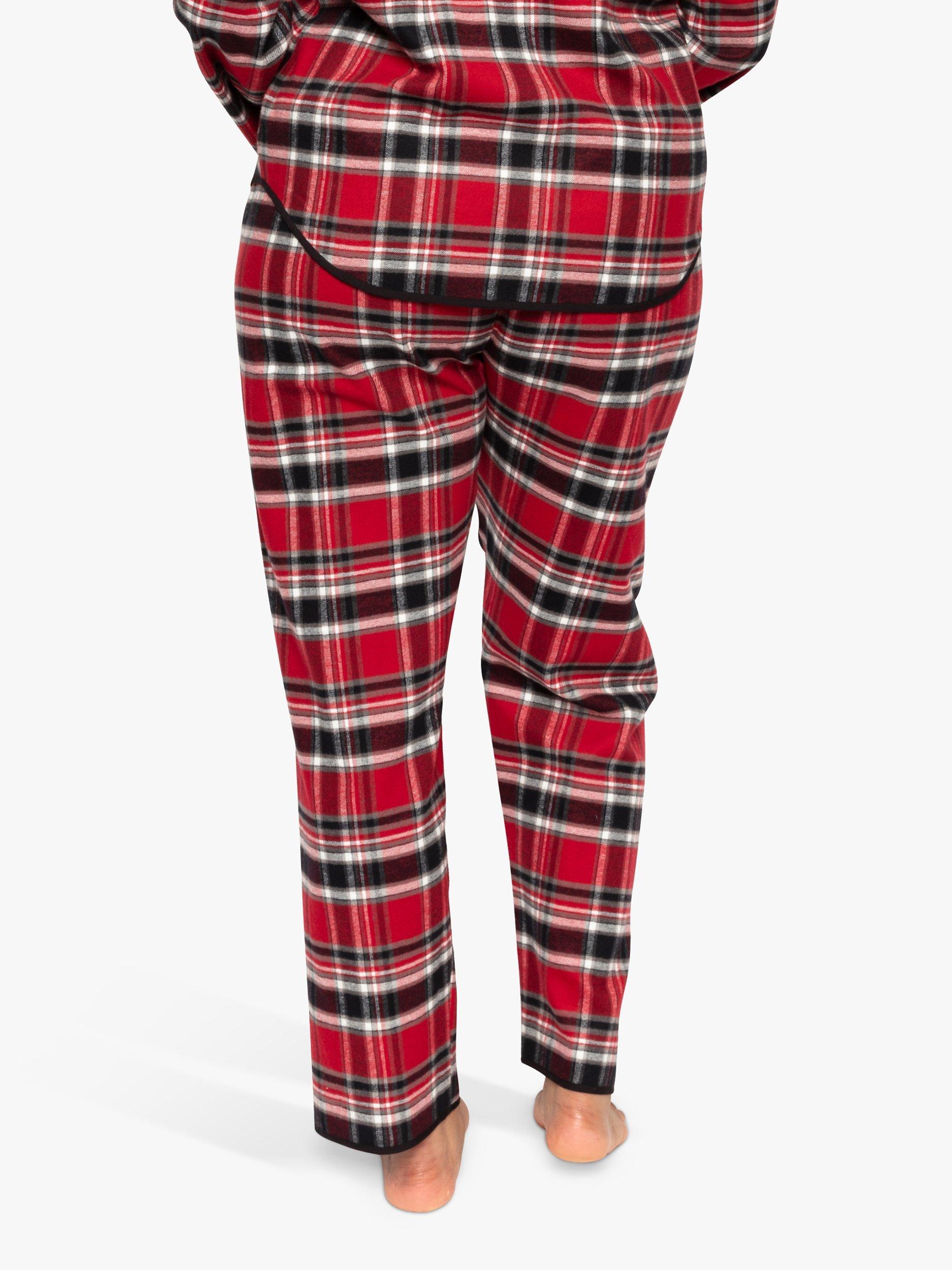 Cyberjammies Windsor Check Pyjama Bottoms, Red Mix, 8