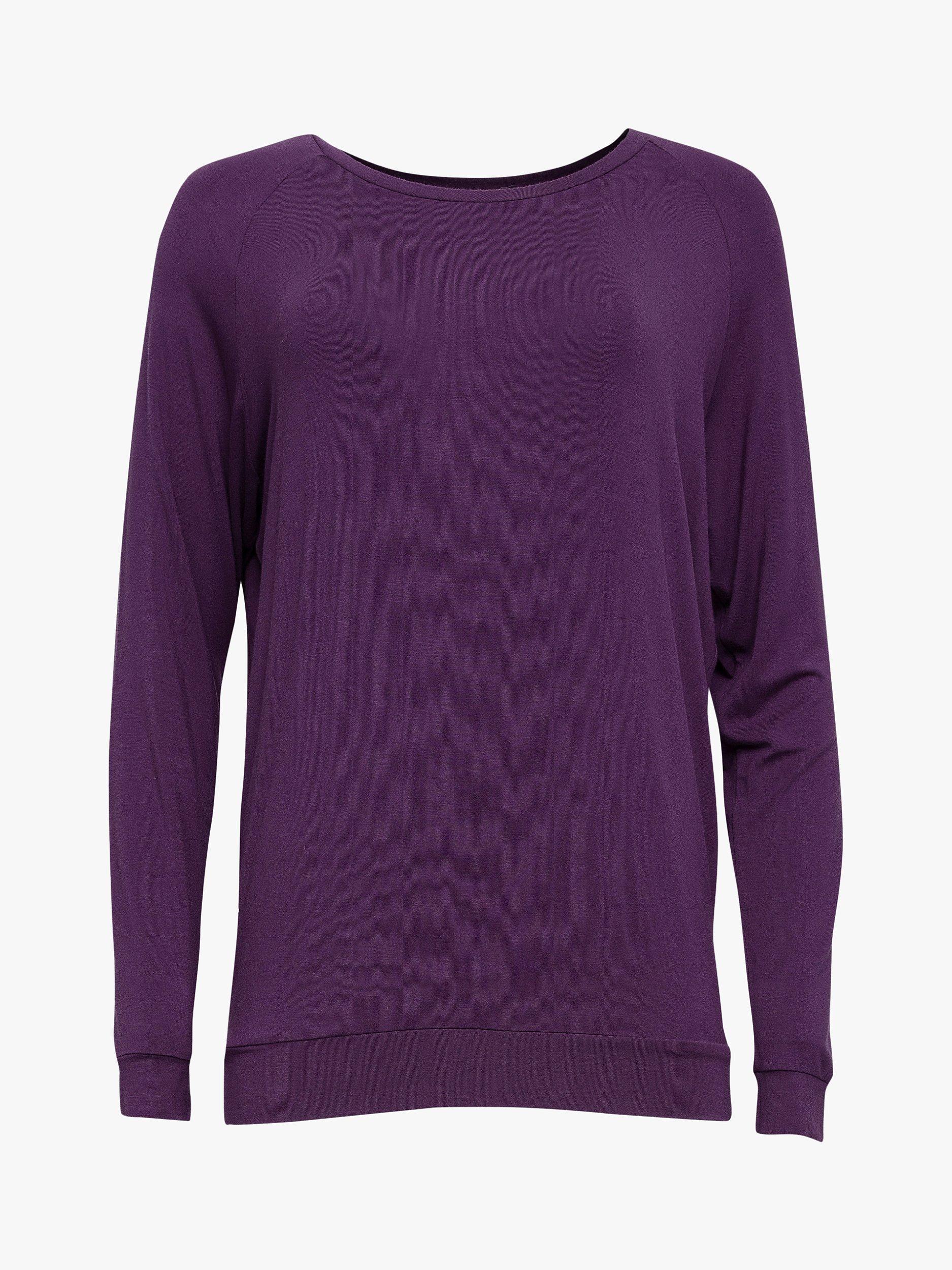 Product image 3 of 4, which shows Cyberjammies Clarissa Knit Slouch Pyjama Top, Purple, 8