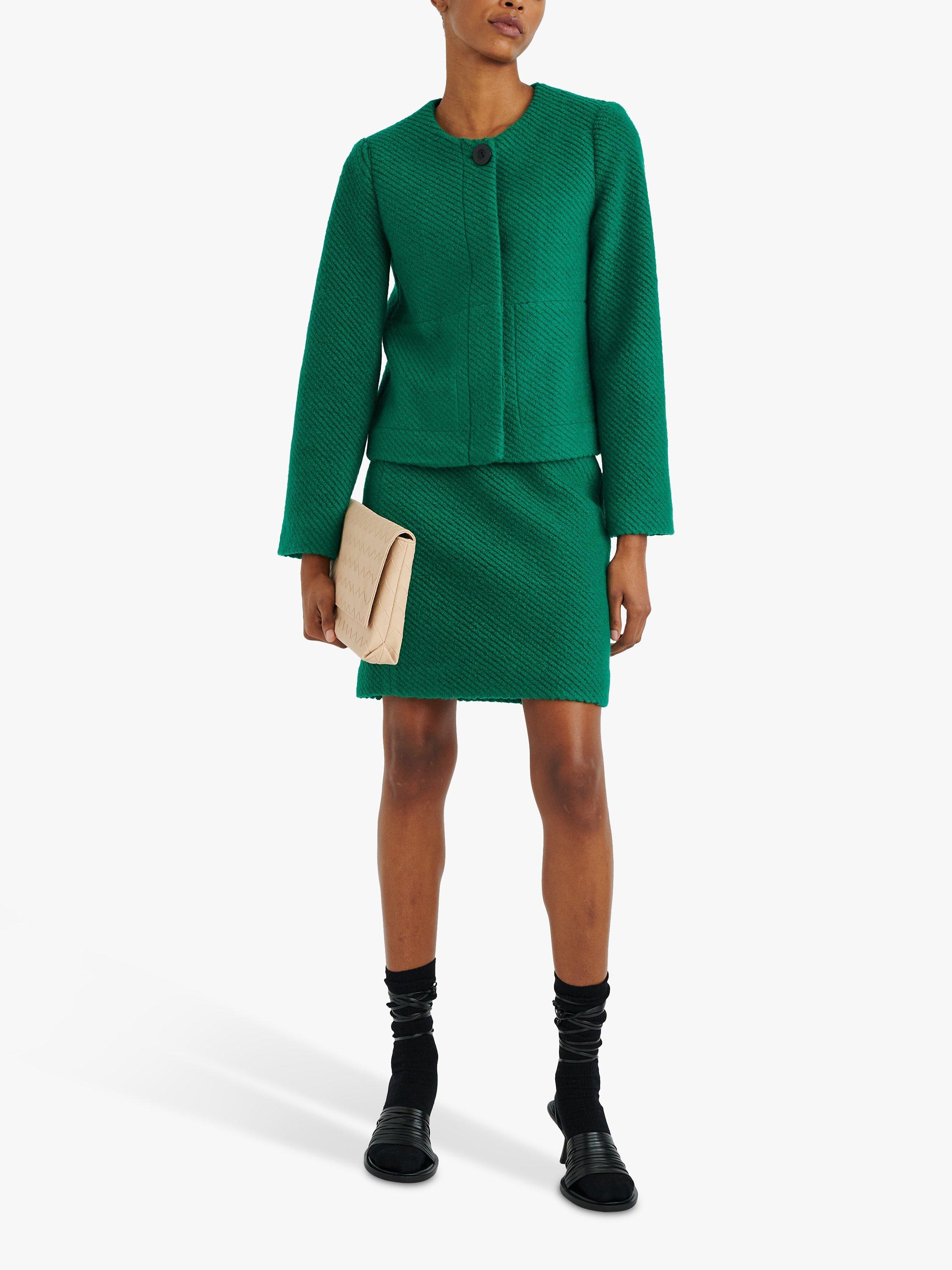 InWear Miana Wool Blend Tailored Jacket, Emerald Green