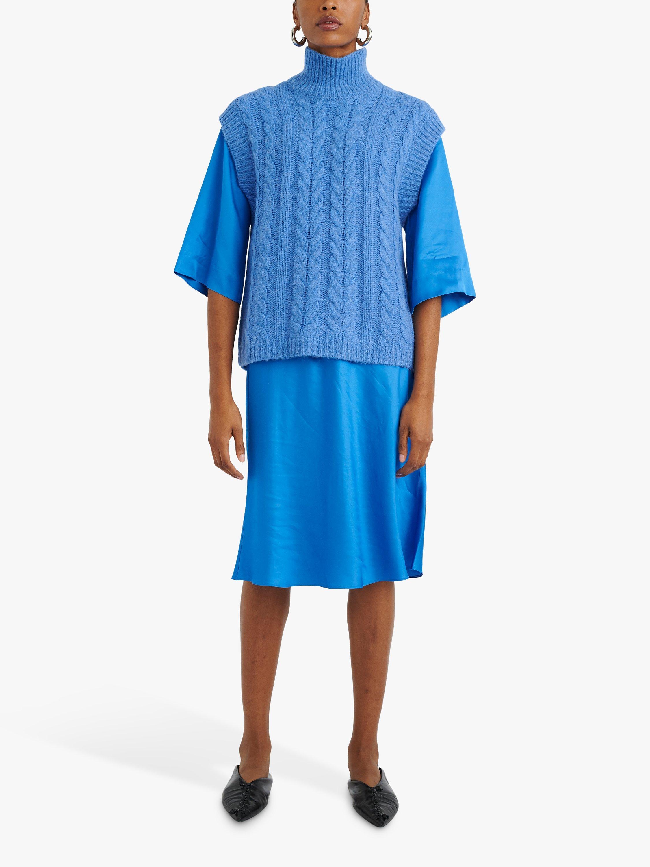 InWear Jevon Sleeveless Cable Jumper, Fall Blue