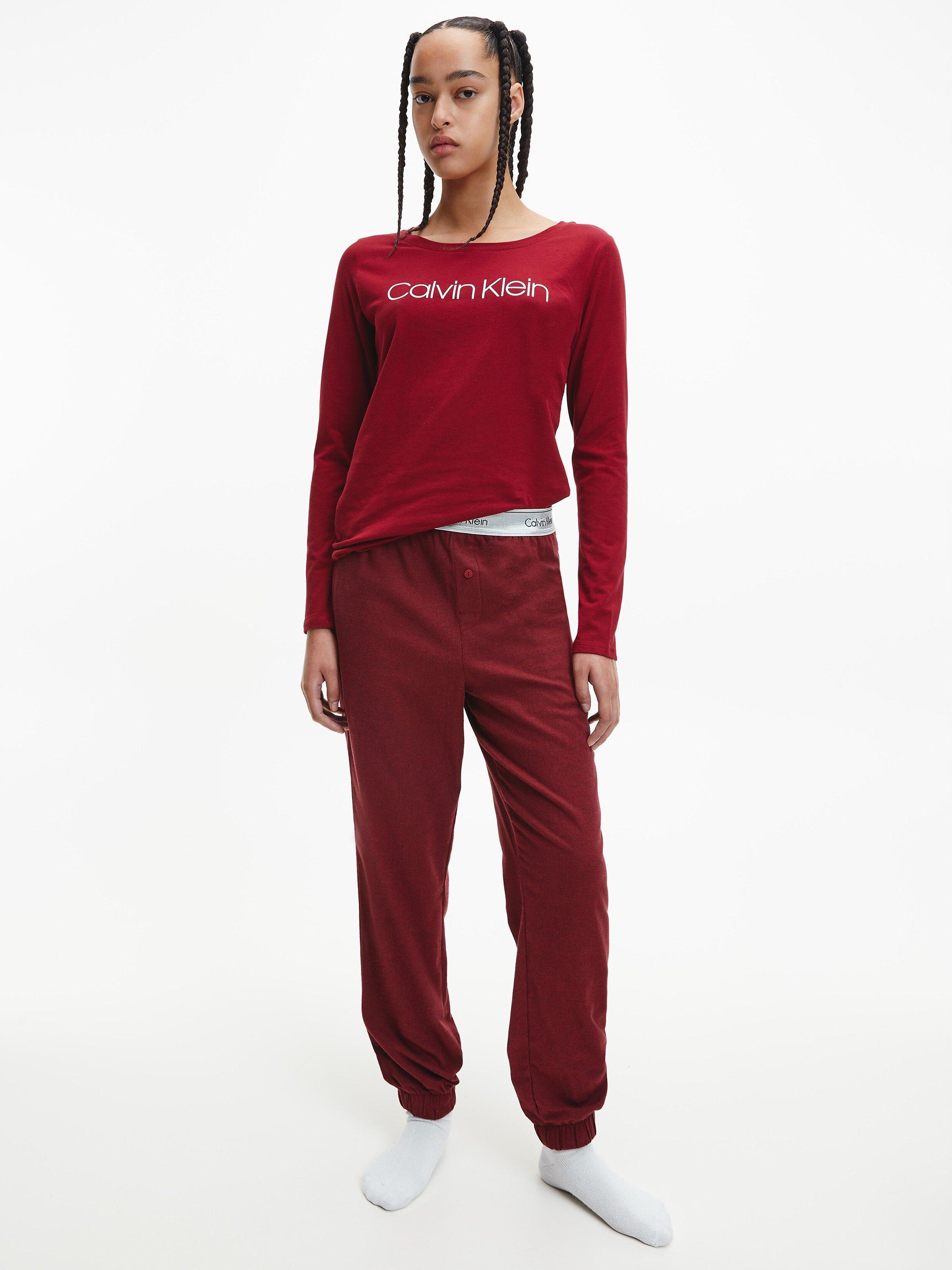 Calvin Klein Logo Pyjamas, Red Carpet Heather