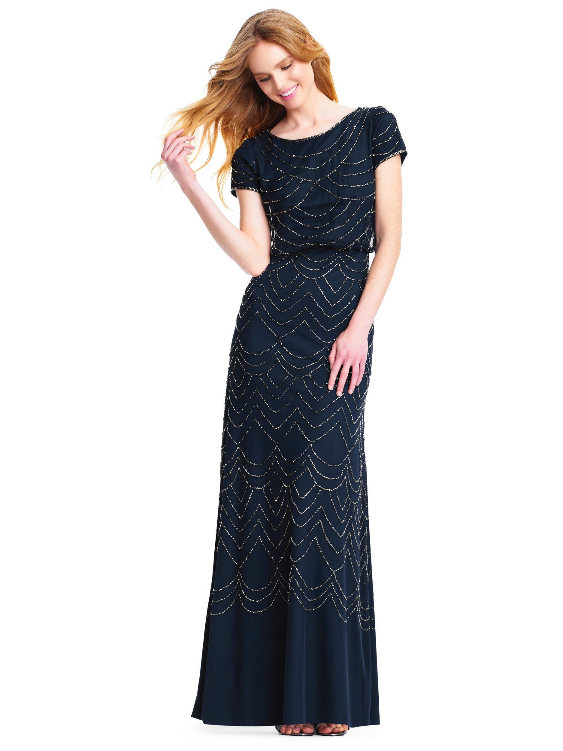 Adrianna papell blouson dress navy hotsell