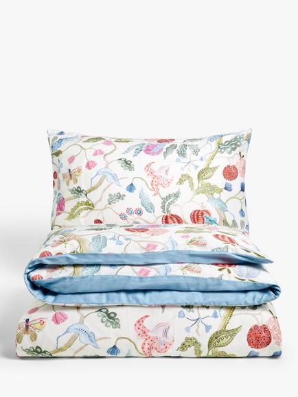 John Lewis Fruit Tree Pure Cotton Sateen Duvet Cover Set, 200 Thread Count - view 2, Multi