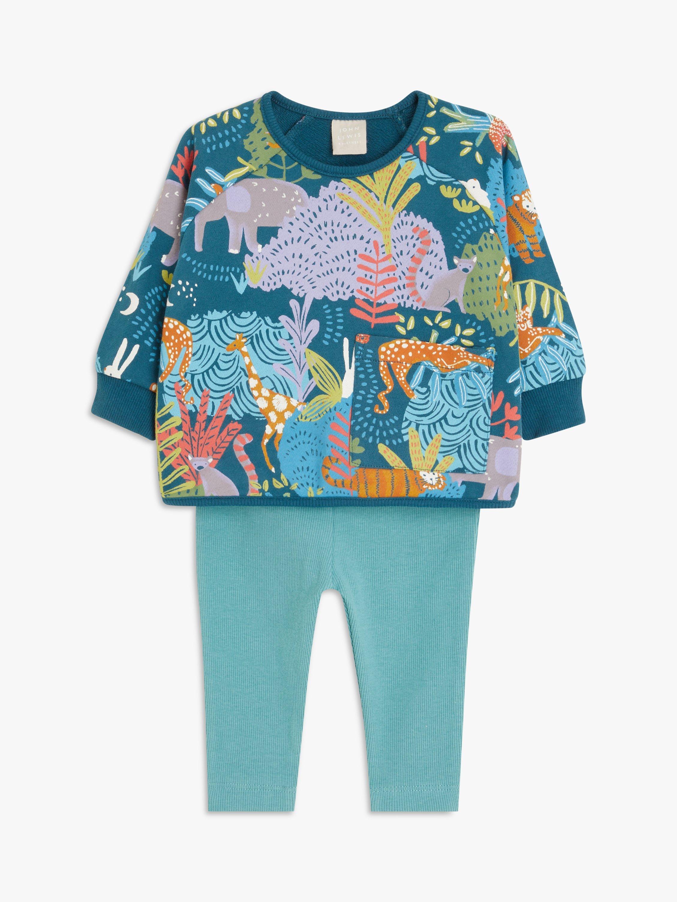 John Lewis Baby Jungle Top & Leggings Set, Multi