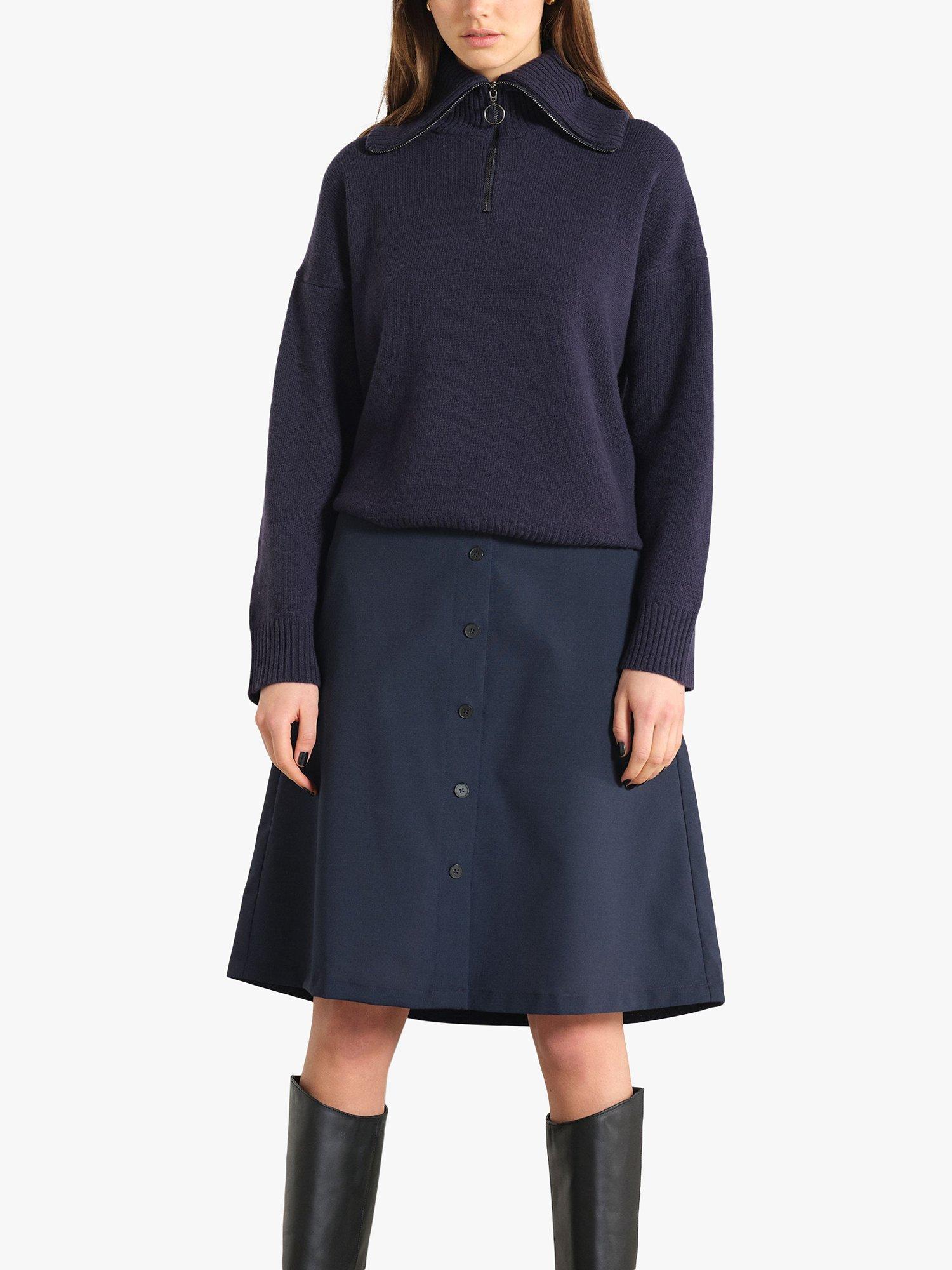 Libertine-Libertine Never Half Zip Merino Wool Jumper