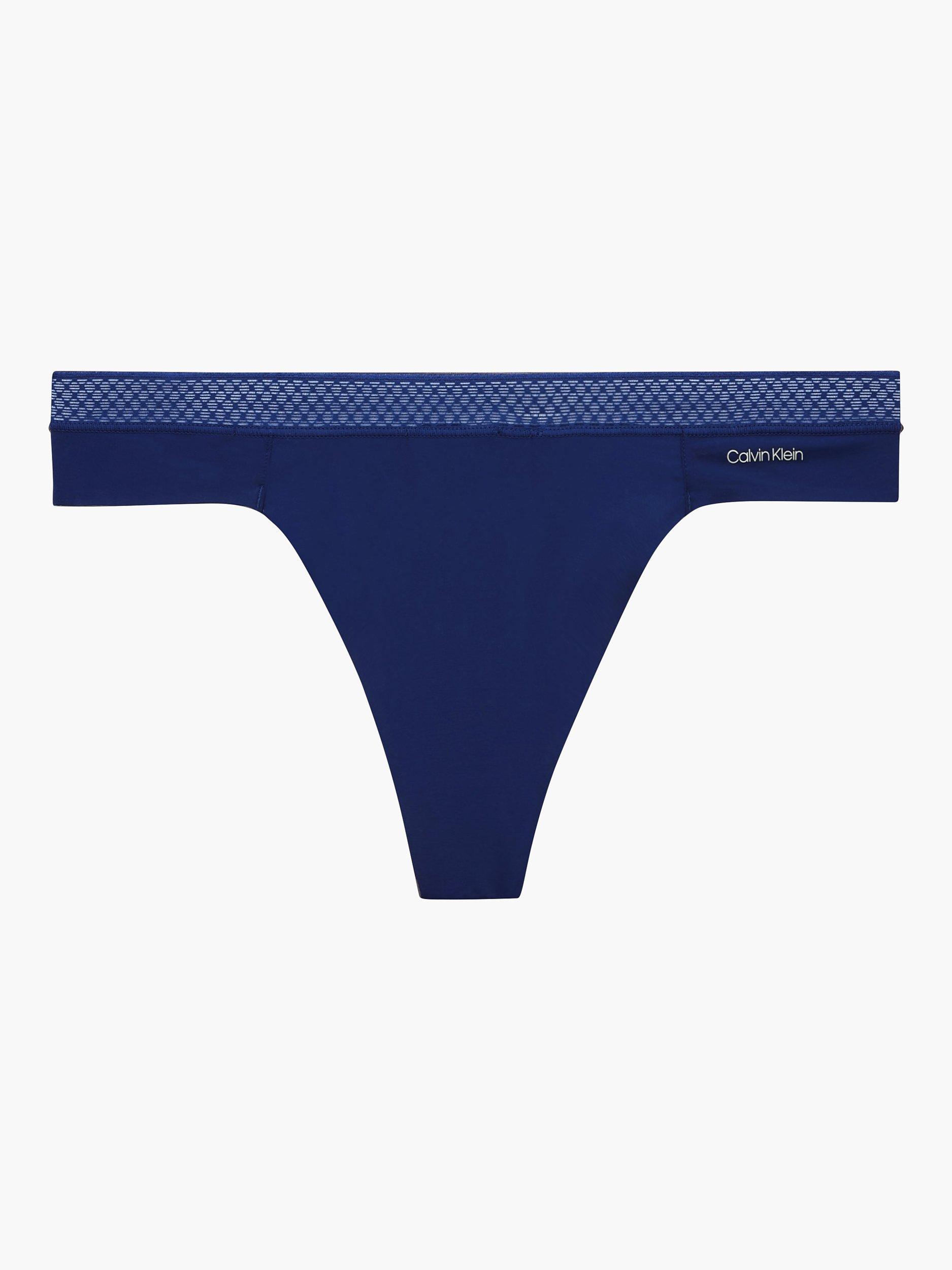 Calvin Klein Seductive Comfort Thong, Blue Depths