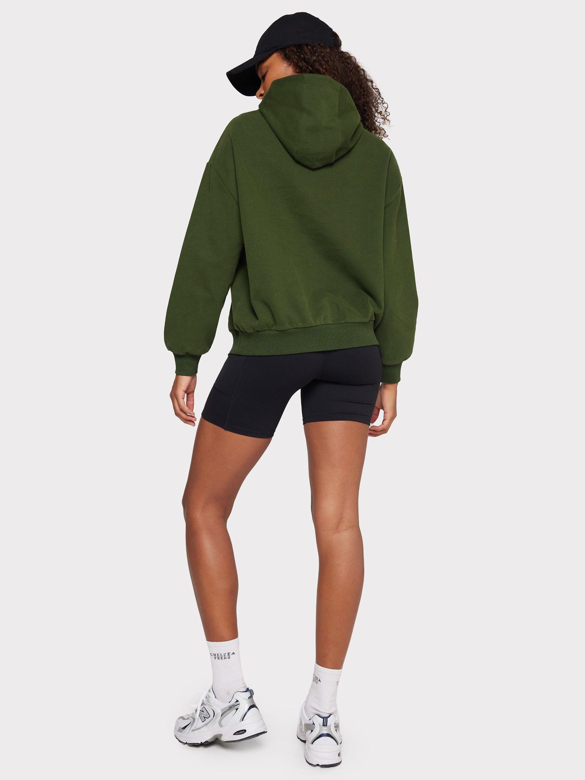 Product image 7 of 7, which shows Chelsea Peers GOTS Organic Cotton Logo Hoodie, Green, 6