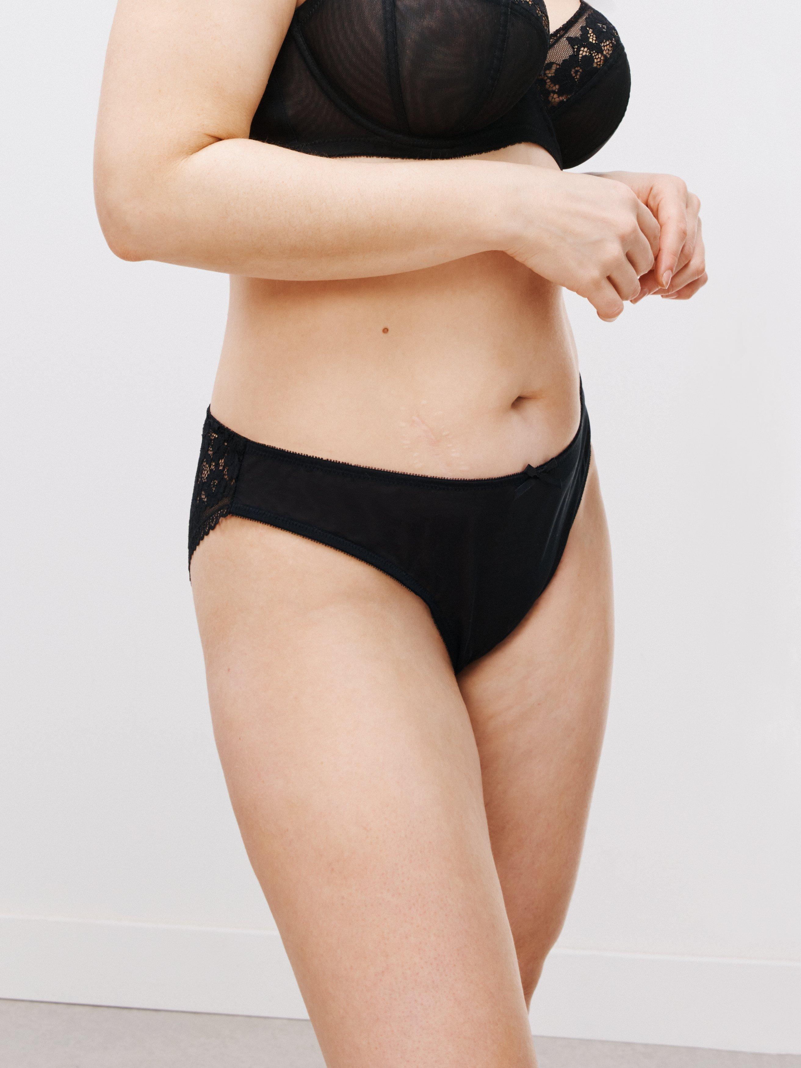 Product image 1 of 5, which shows John Lewis Maisey Bikini Knickers, Black, 16