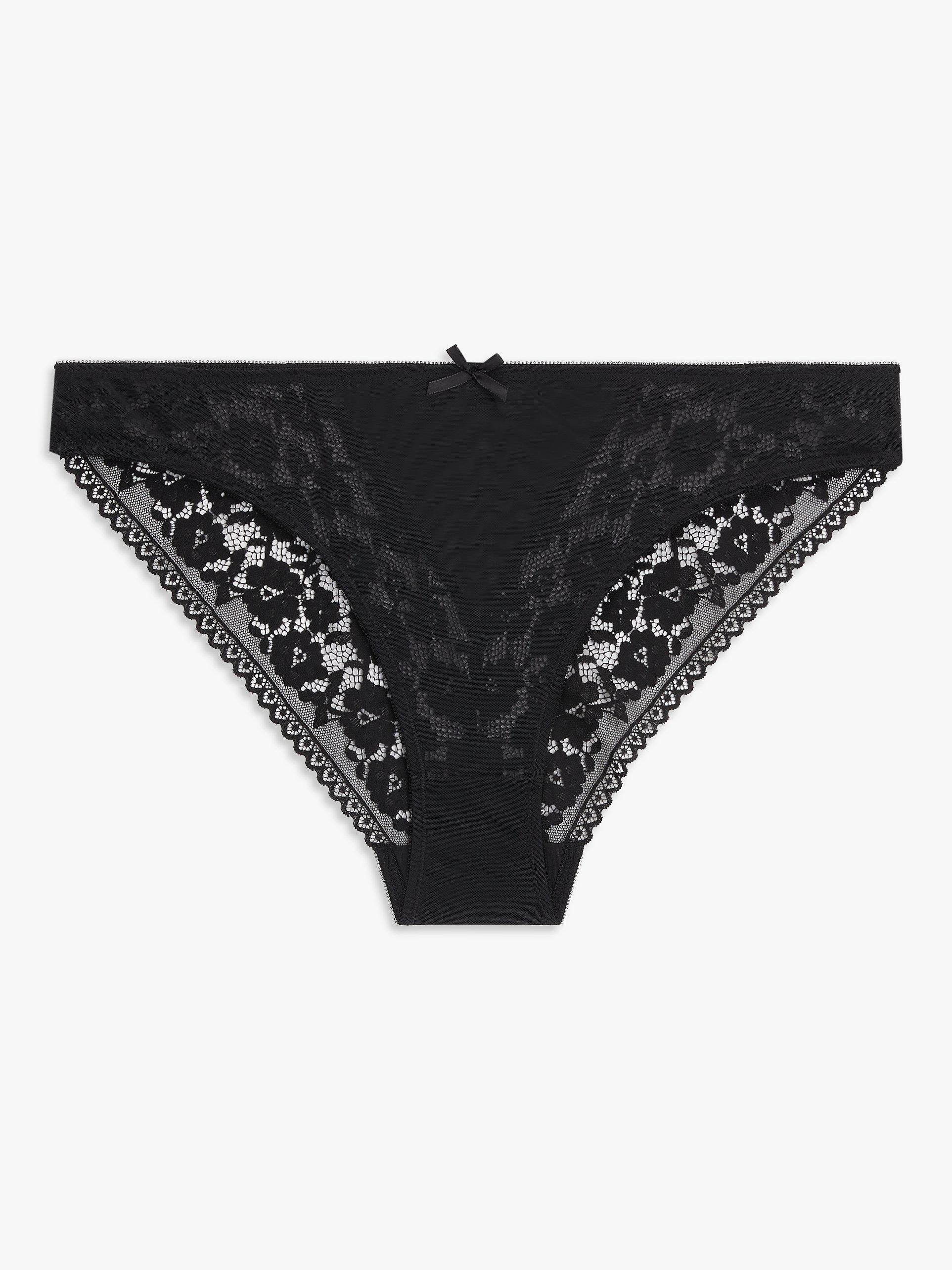 Product image 4 of 5, which shows John Lewis Maisey Bikini Knickers, Black, 16