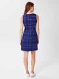 Hobbs Petite Emberly Check Wool Mini Shift Dress, Cobalt/Multi