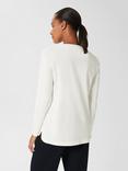 Hobbs Kelsey Zip Neck Tunic Top, Ivory