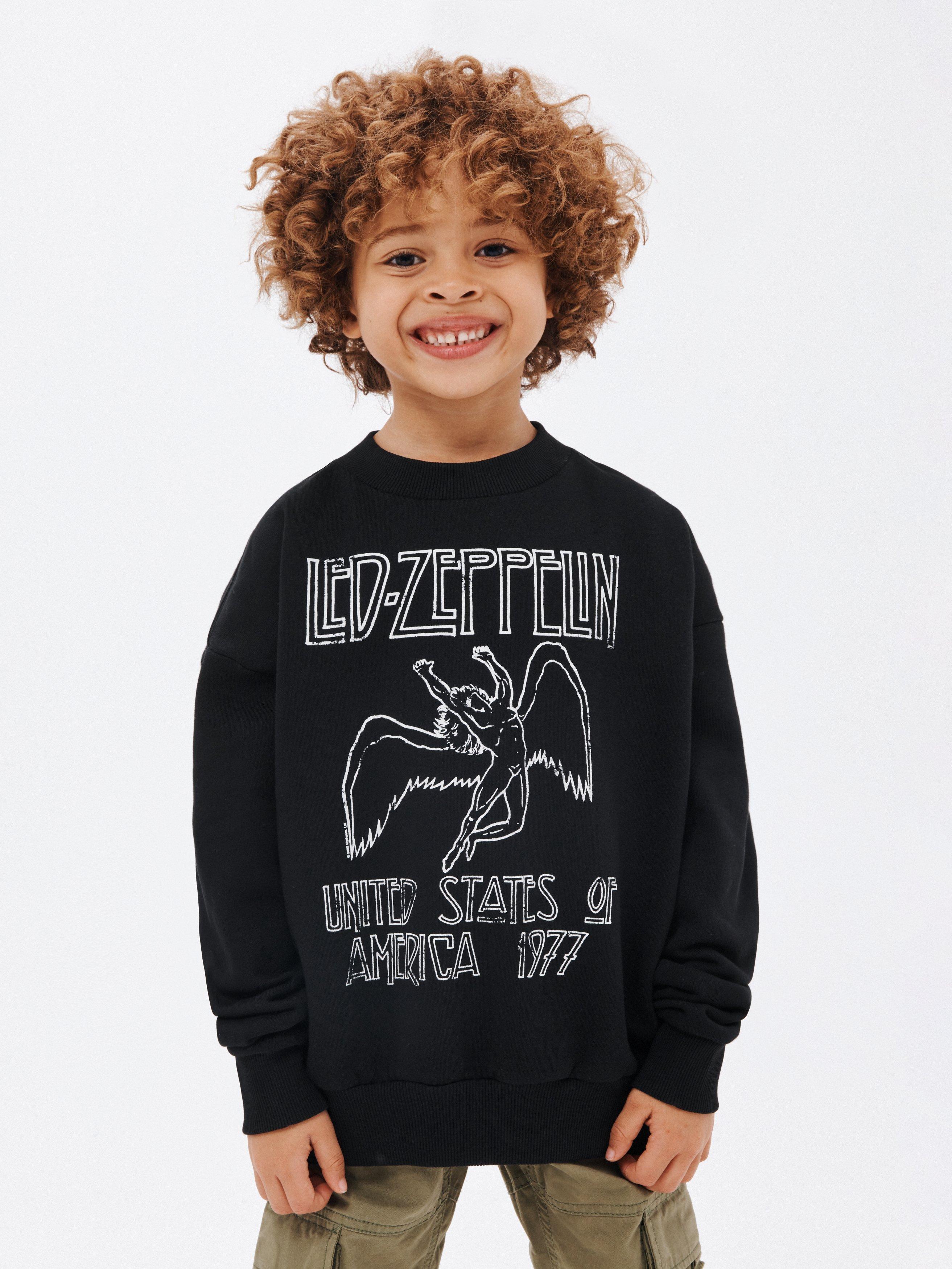 John Lewis Kids' Led Zepplin Sweat Top, Black