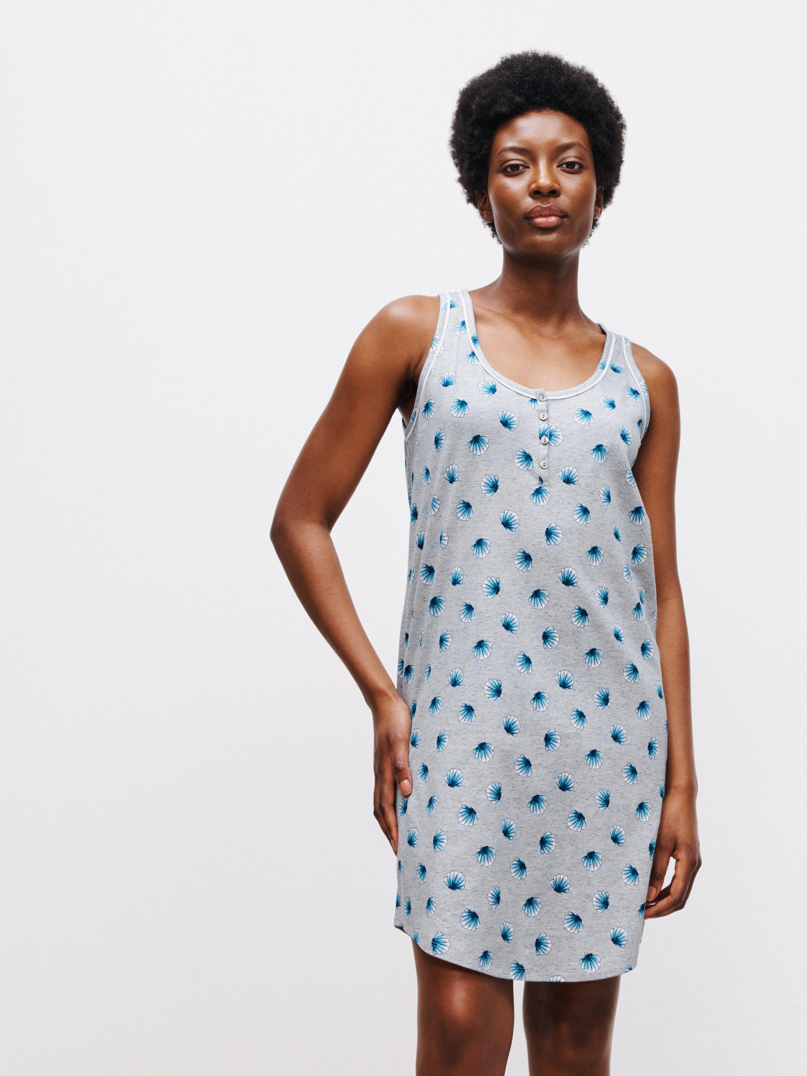 John Lewis Shelby Sleeveless Jersey Nightdress, Grey