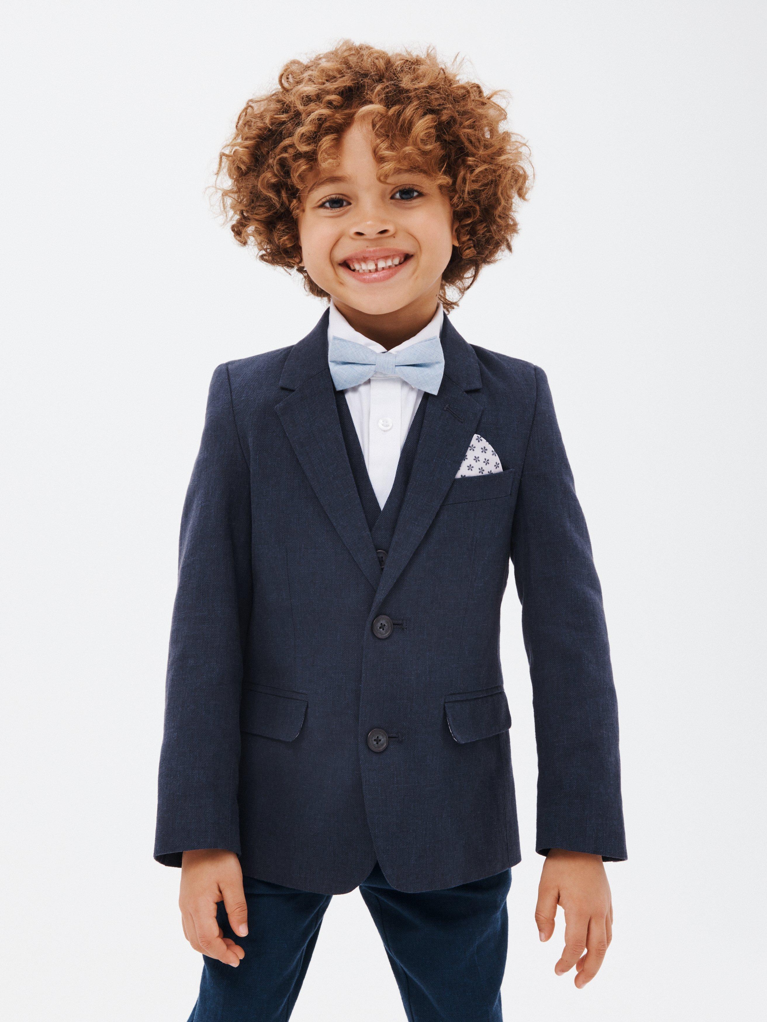John Lewis Heirloom Collection Kids' Textured Linen Blend Blazer