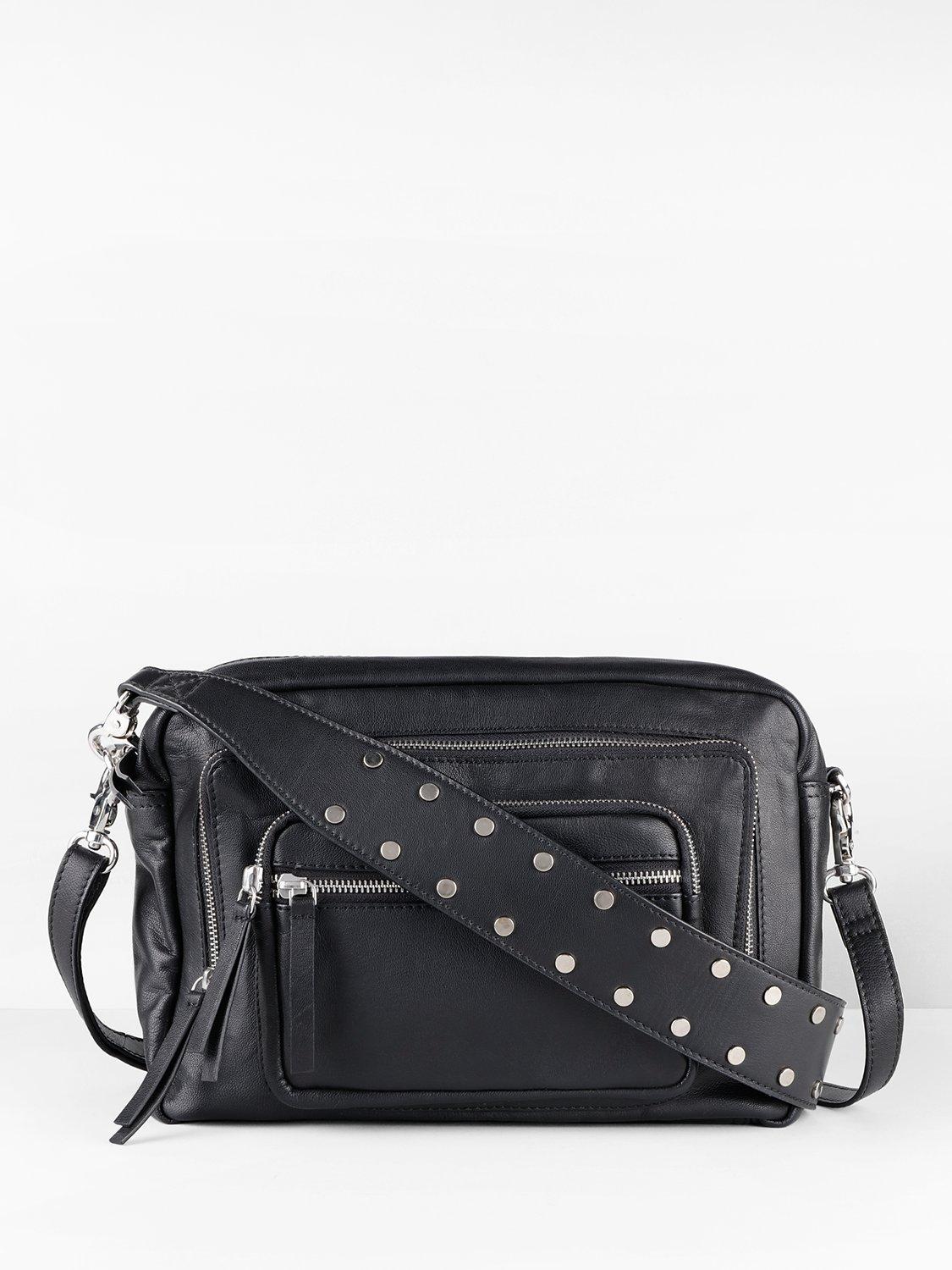 HUSH Angelina Leather Bag, Black