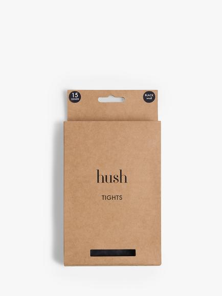 HUSH 15 Denier Tights, Black, Black