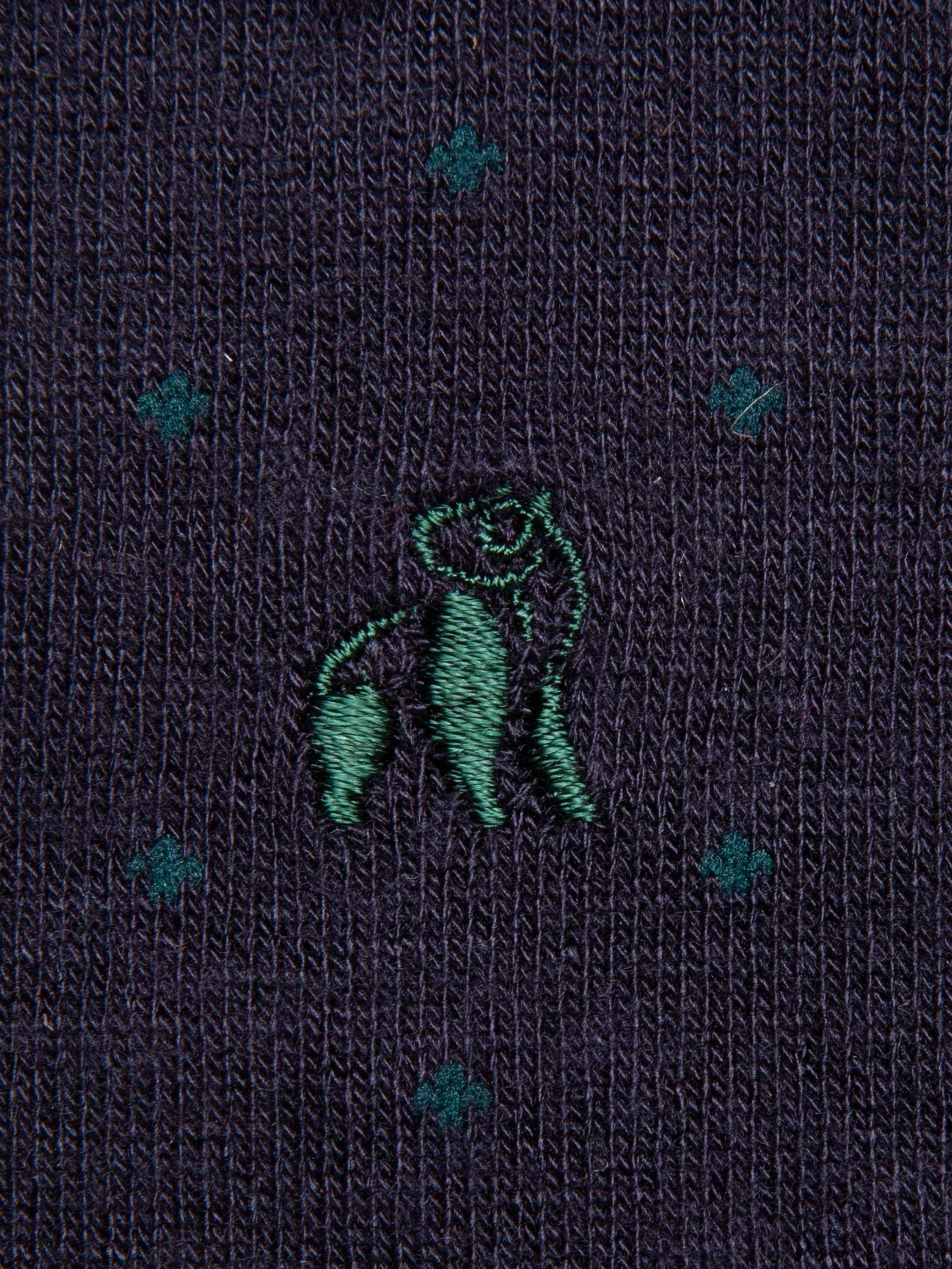 Product image 5 of 9, which shows Swole Panda Spots & Stripes Comfort Cuff Bamboo Socks, Pack of 4, Multi, 7-11